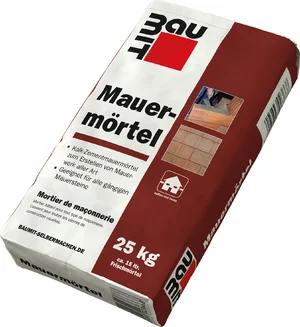 Baumit metselspecie is puur mineraal en is verkrijgbaar in papieren zakken van 25 kg.