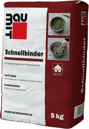 De Baumit snelbinder is verkrijgbaar in papieren zakken van 5 kg.