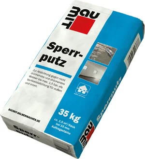Baumit barrièrepleister is verkrijgbaar in papieren zakken van 35 kg.