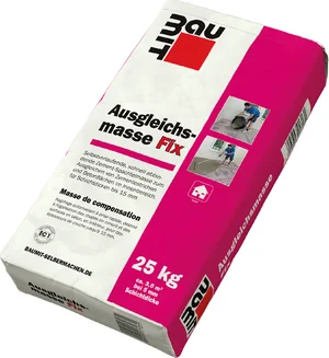 Baumit egalisatiemiddel Fix is verkrijgbaar in papieren zakken van 25 kg.