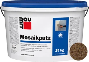 Baumit mozaïekpleister is verkrijgbaar in de kleur M 316 Kosh in een emmer van 25 kg.