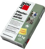 Baumit drainagemortel is verkrijgbaar in papieren zakken van 25 kg.