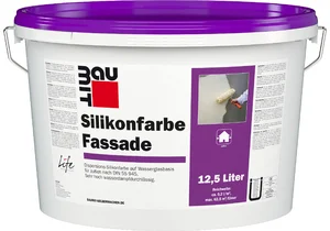 Productafbeelding: Baumit Siliconenverf Gevel is verkrijgbaar in wit in een emmer van 12,5 liter.