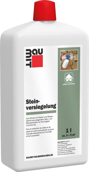 Baumit steenverzegeling is verkrijgbaar in een plastic fles van 1 liter.
