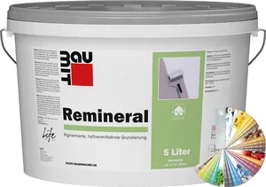 Remineral primer is verkrijgbaar in plastic emmers van 5 liter in pasteltinten.