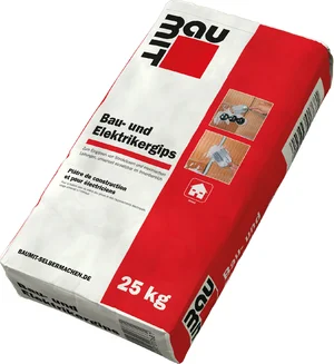 Baumit bouw- en elektrapleister is verkrijgbaar in papieren zakken van 25 kg.