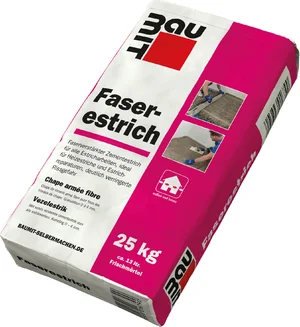 Baumit vezelchape is verkrijgbaar in papieren zakken van 25 kg.