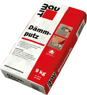 Baumit isolatiepleister is verkrijgbaar in papieren zakken van 9 kg.